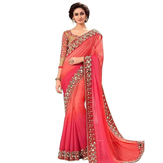 Women georgette saree SDPL-MIRROR