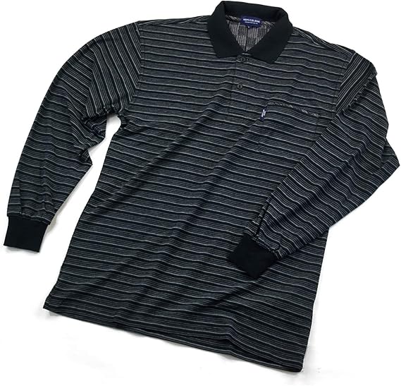 Amazon 長袖 ポロシャツ メンズ 胸ポケット付き大きめボタン 紳士 ブランド サイズはllサイズ ブラック Ll 175 185 胸囲104 112cm ポロシャツ 通販