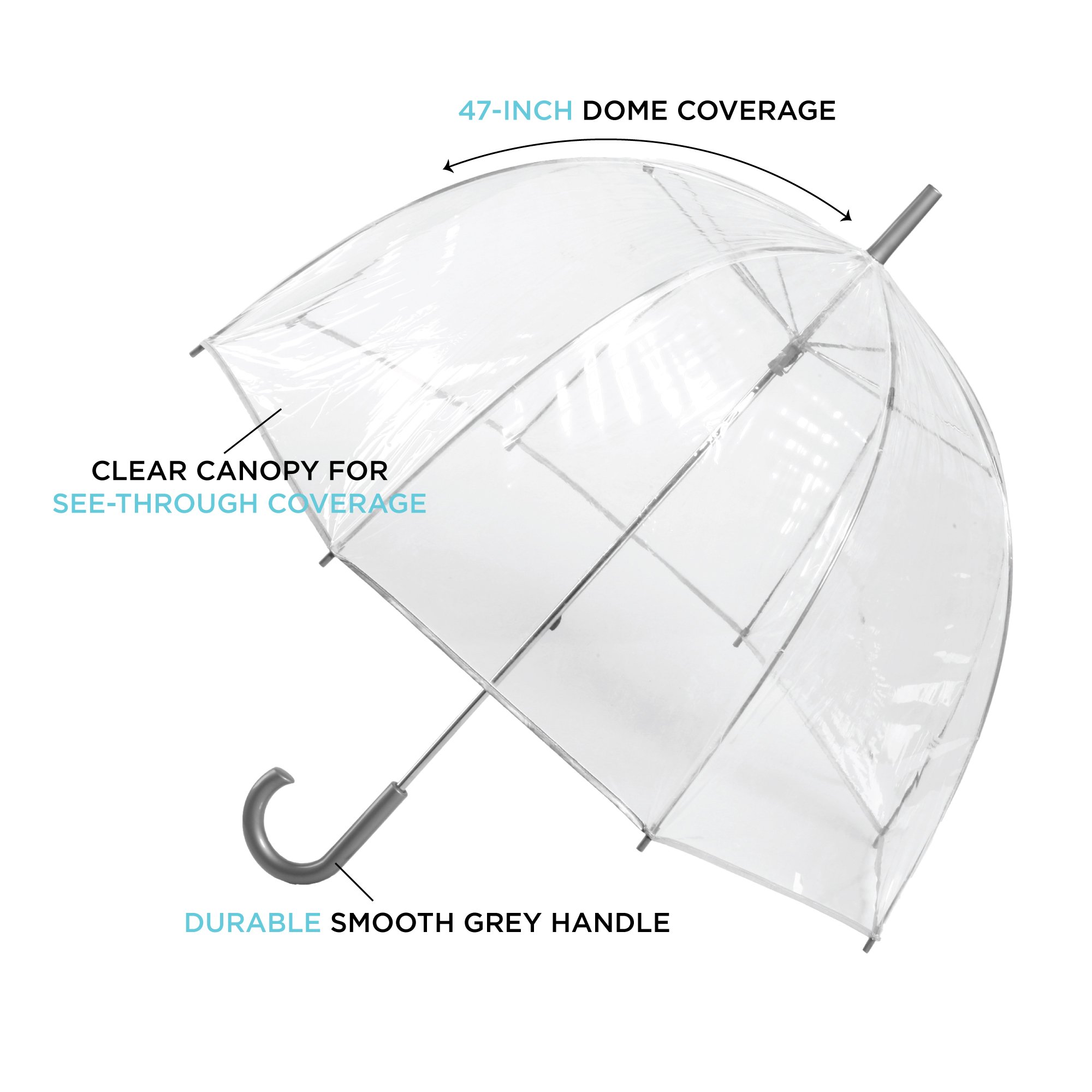 totes Women's Clear Bubble Umbrella