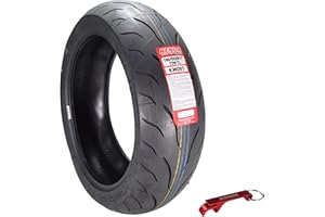 Kenda KM1 (KM001) 180/55ZR17 Rear Tire for Sport Touring Motorcycle 73W - Radial Tire with High-Speed Stability & Excellent Wet Grip w/Keychain (180/55-17)