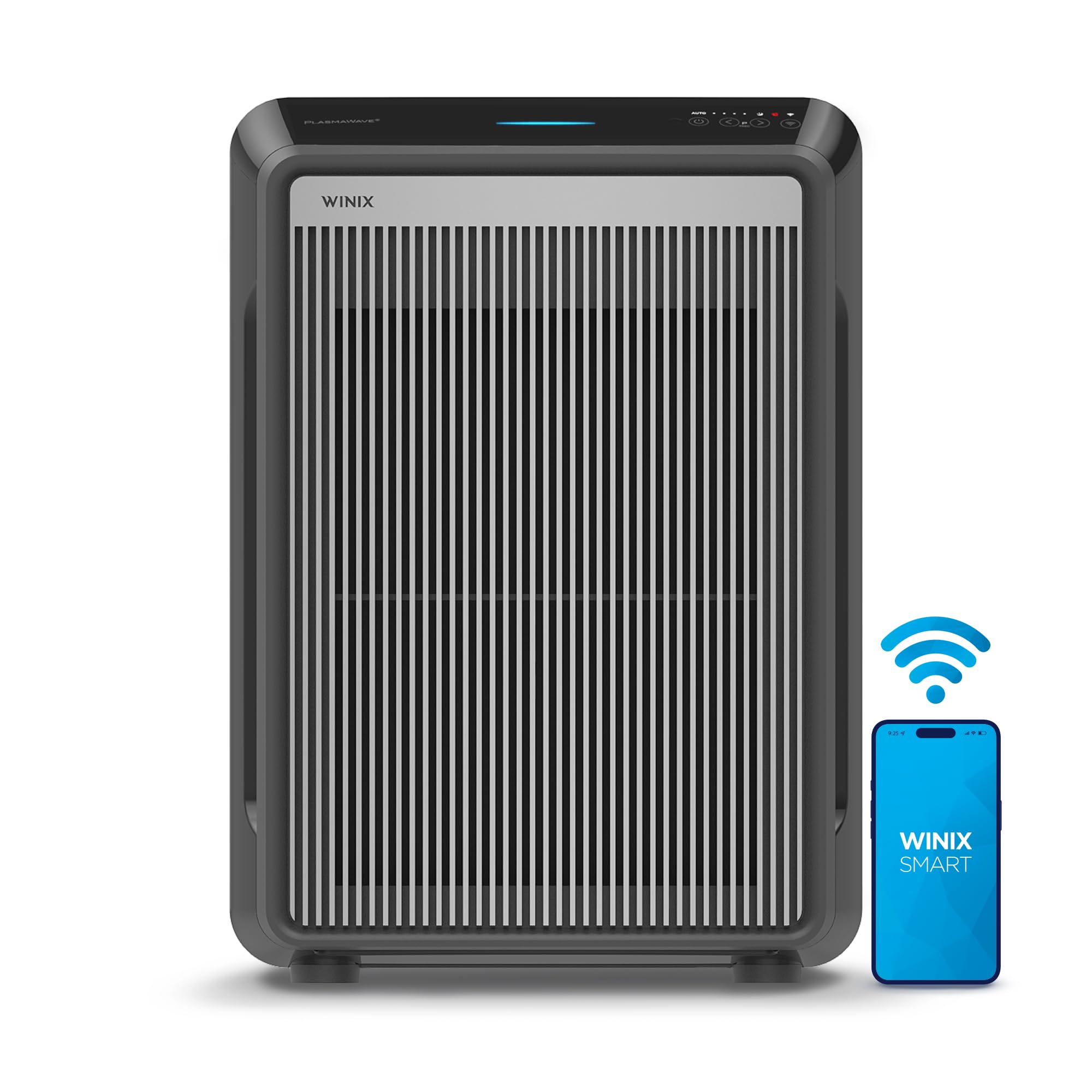 Winix 9800 4-Stage True Hepa Air Purifier with WiFi and PlasmaWave, 500 Sq Ft,Black,Large