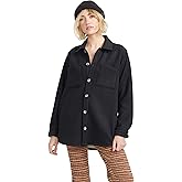 Volcom Womens Stone Bonded Sherpa Shacket Button Jacket