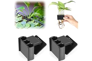 JOQEPY 2 Pk Upgraded Aquarium Plant Holder, Hanging Aquarium Plant Holder with Clip, Suitable for Fish Tank Plant Potting, Aquarium Decoration