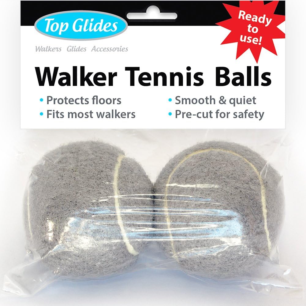 AMP Top Glides Precut Walker Tennis Ball Glides (Gray): Health & Personal Care