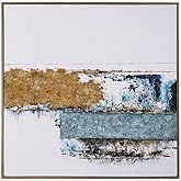 Uttermost Stacked Against Hand Painted Gold Frame Canvas