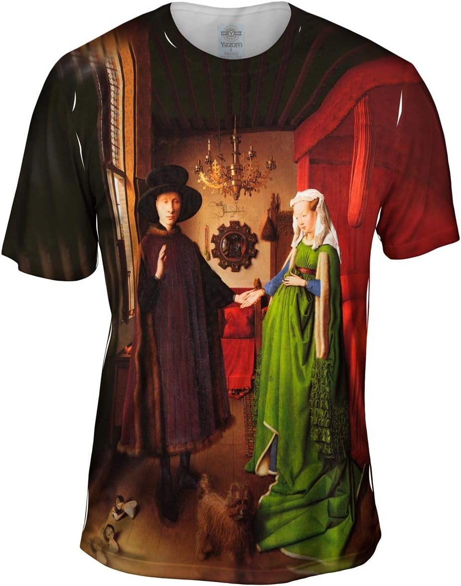 Yizzam- Van Eyke - Giovanni Arnolfini and His Wife (1434) -Tshirt- Mens Shirt