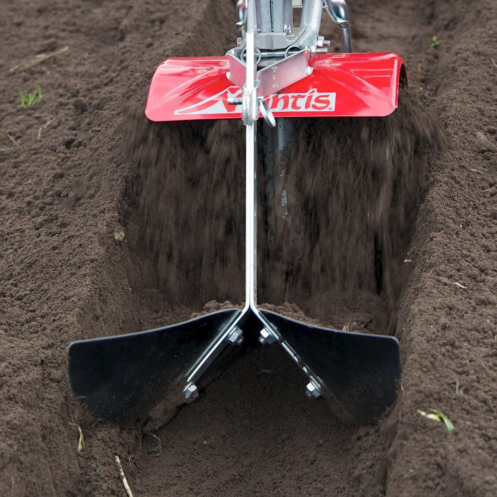 Mantis 7940 4-Cycle Gas Powered Cultivator, red & 3333 Power Tiller Plow Attachment for Gardening: Garden & Outdoor