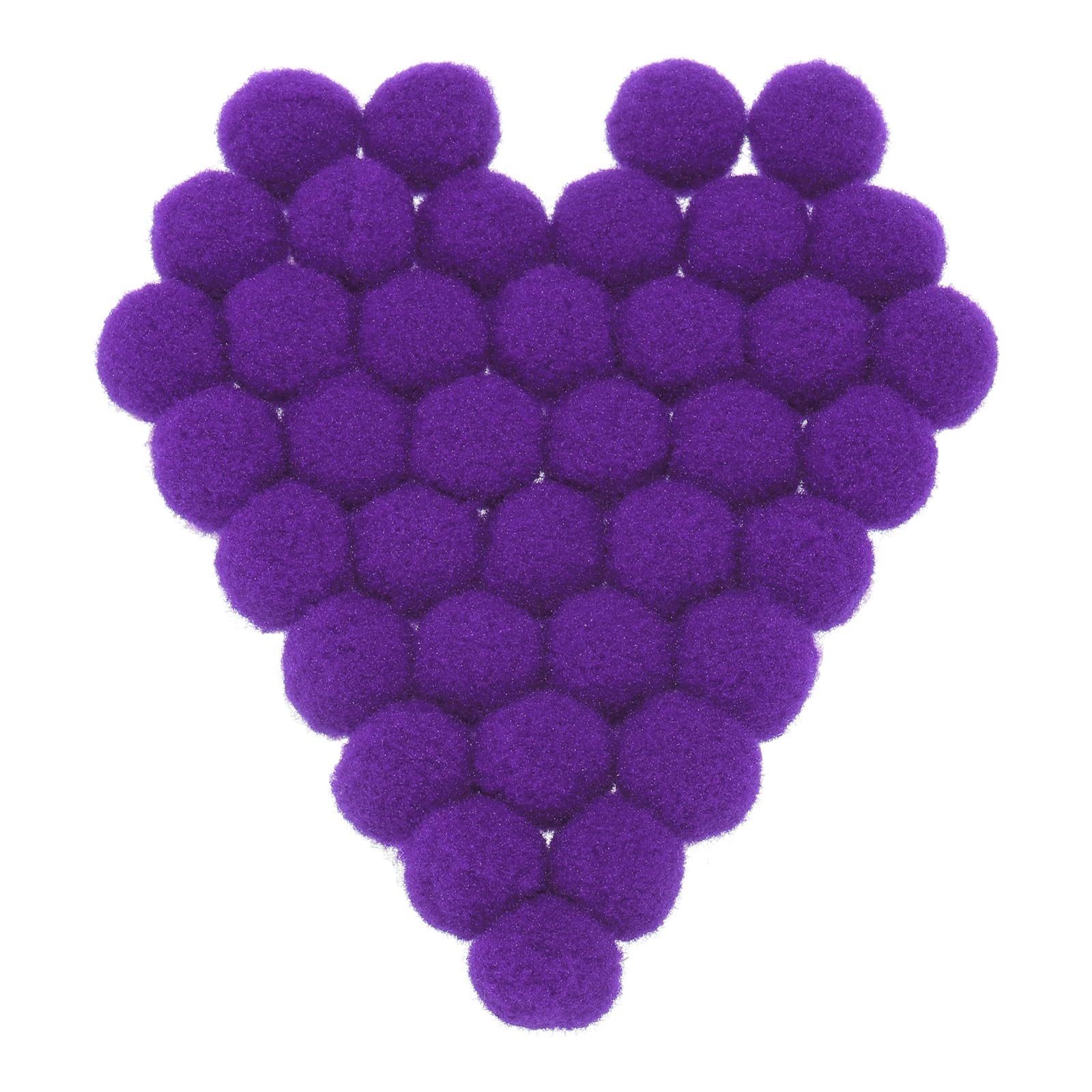 Rebower Soft and Fuzzy Balls Rainbow Craft Pom Fabric - 300 Pcs Dark Purple / 0.59 Inch