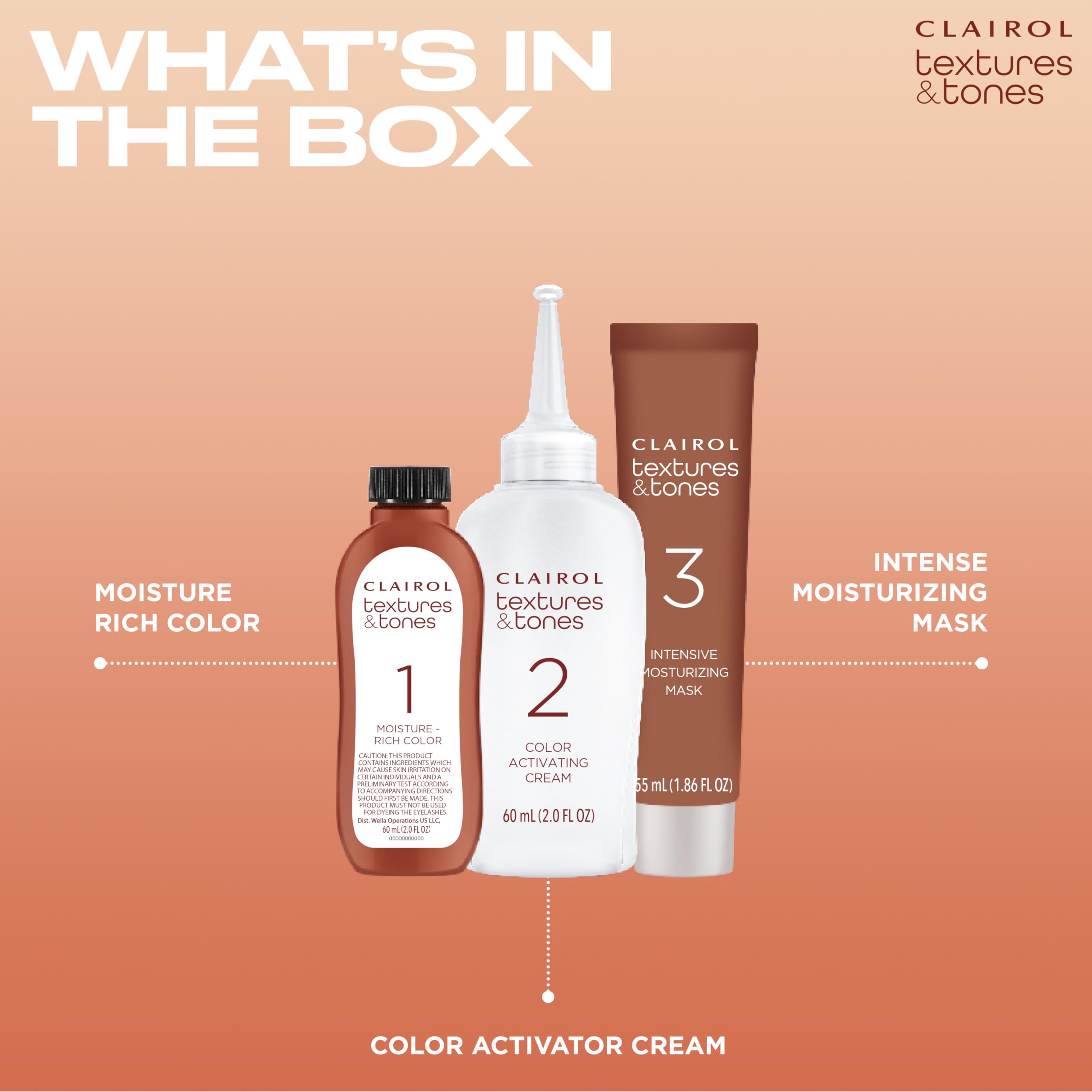 Clairol Textures & Tones Permanent Hair Dye, 3N Cocoa Brown Hair Color, Pack of 1