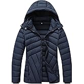 ALPIXIS Women's Lightweight Quilted Down Coat | Windproof, Waterproof, Detachable Hood, Warm for Winter Travel
