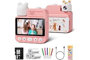GOFUNLY Kids Instant Camera for 3-8 Years Old Kids Toddlers Childrens Boys Girls Christmas Birthday Gifts 3.0 Inch Screen 14MP / 1080P HD Video Camera Baby Instant Print Digital Camera