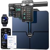 RENPHO Smart Scale for Body Weight, TFT Handle Display, Rechargeable | 8-Electrode Scale, Voice Broadcast, 50+ Metrics, Body Composition Scale with Muscle Mass, FSA Eligible HSA, MorphoScan Nova