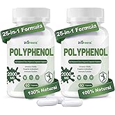 inGreens 25-in-1 Polyphenols Supplement, 2000MG Powerful Antioxidants & Polyphenol for Age Defense, Polyphenol Superfood, Quercetin, Resveratrol, Plant-Based & Energy, Immune Support, 120 Capsules