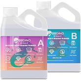 BBDINO Platinum Liquid Silicone Mold Making Kit 20A Clear Trial 2.42 lbs | 1A:1B Mixing -Self Degassing -4 Hrs Quick Cure -Flexible &amp; Firm Well Balanced Ideal for Molding of Resin, Soap, Plaster, Wax