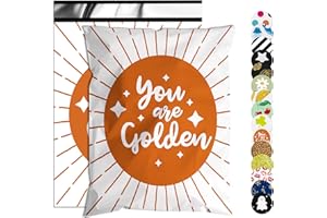 Jowlroel 10x13 Poly Mailer Envelopes 25 Pack Shipping Bags with Self Adhesive, You are Golden' Mailing Envelopes, Waterproof and Tear-Proof Postal Bags