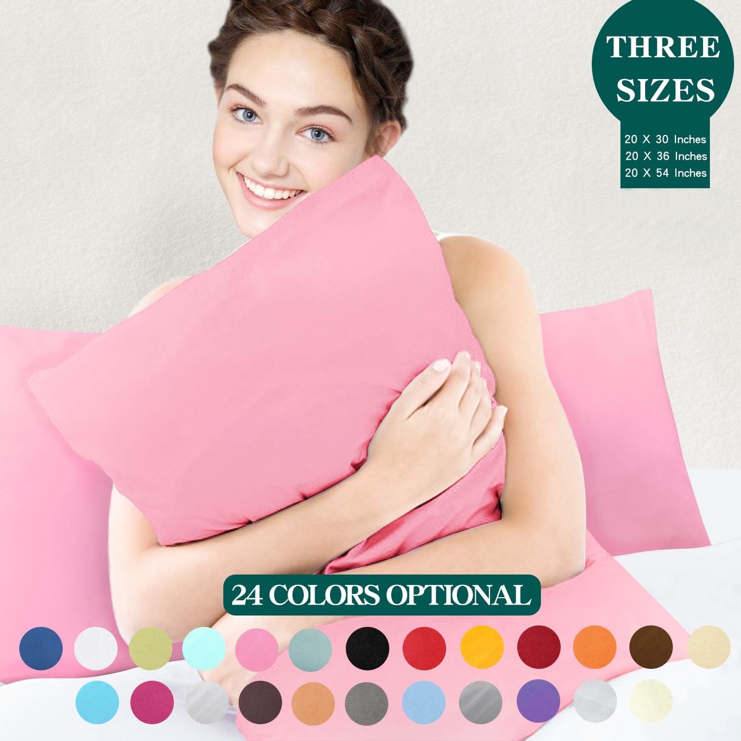 NTBAY 100% Brushed Microfiber Pillowcases Set of 4, Soft and Cozy, Wrinkle, Fade, Stain Resistant, 20"x 30", Dark Grey: Home & Kitchen