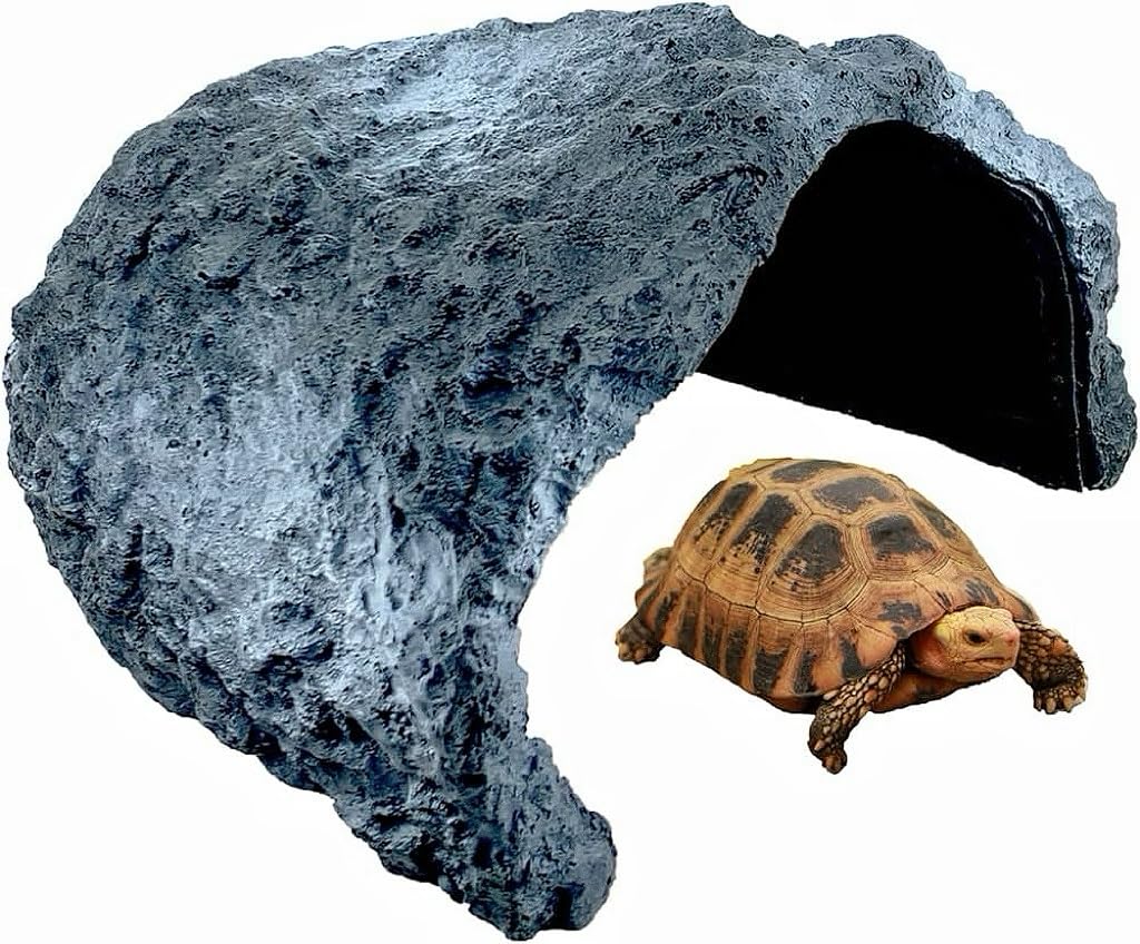 Photo 1 of Large Reptile Rock Hides and Caves Snake Hideout for Ball Python Terrarium Habitat Décor Bearded Dragon Hideout Basking Platform for Large Reptile Tortoise Turtle Leopard Gecko