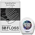 Brushmo Black Floss (BB Floss), US Dentist-Designed Oral Care, Stain-Absorbing, Woven Expanding Dental Floss with Natural Wax to Prevent Gum Disease, Non-Toxic PTFE & PFAS Free, 1 spool (55 yd)