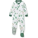 Burt's Bees Baby Baby Girls Sleeper Pajamas, 100% Organic Cotton, One-piece PJs, Diagonal Zip Up Jumpsuit, Snug Fit Footie