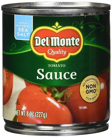 Amazon Com Del Monte Tomato Sauce 8 Ounce Pack Of 8 Tomato And Marinara Sauces Grocery Gourmet Food