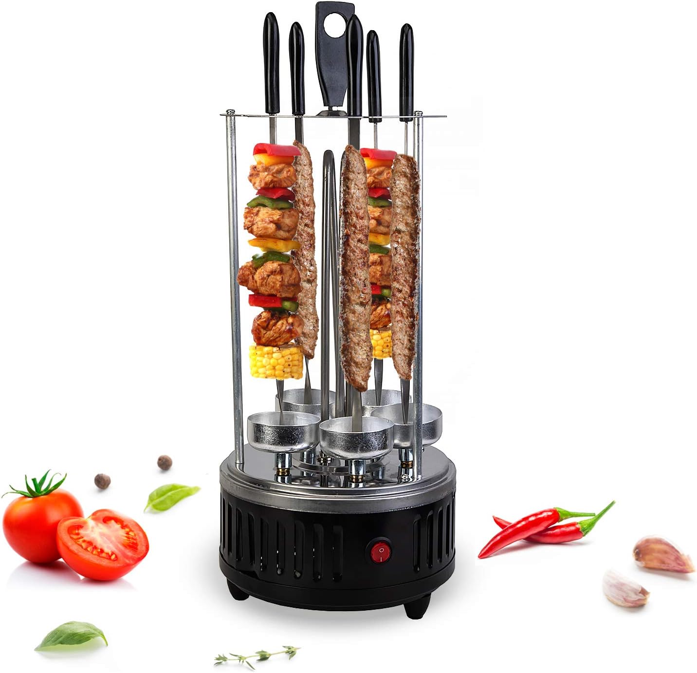VANGALOO Electric Table Grill Kebab Electric Grill Kebab Rotating