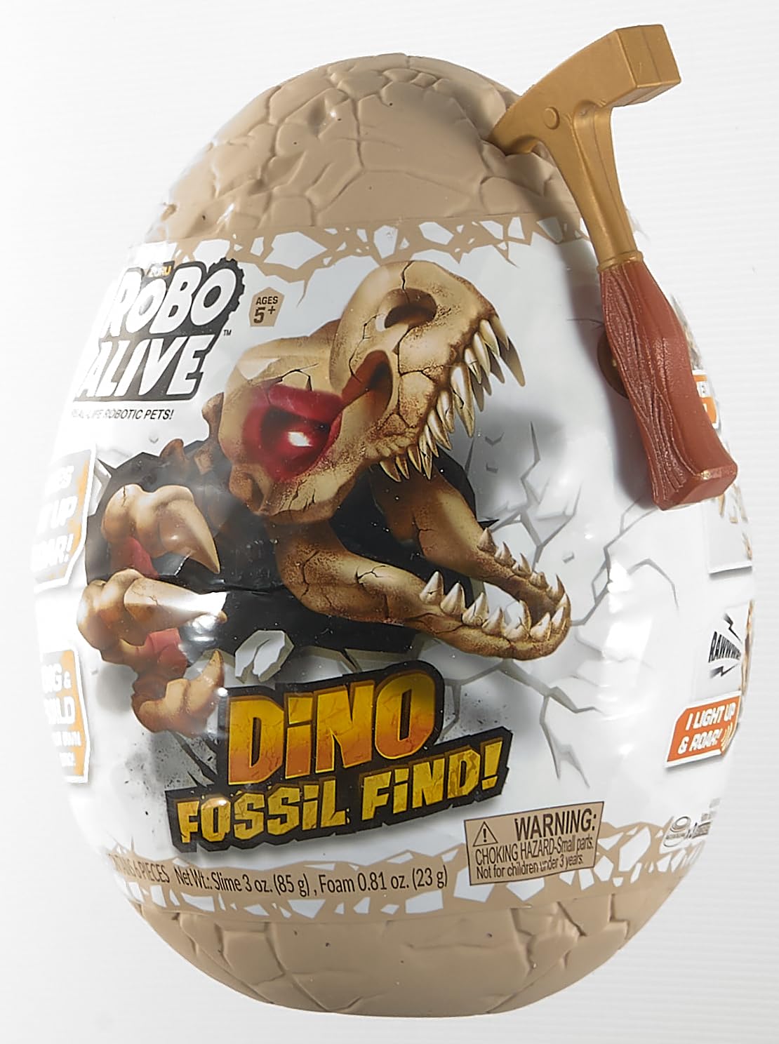 Robo Alive Dino Fossil Find - Ankylosaurus by ZURU Excavate Dinosaur Fossils Digging Kit Collectible Toy with Slime, Multi-Color, (7156E)