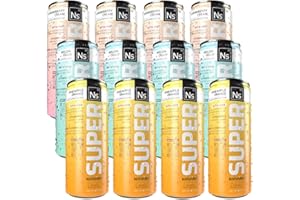 NIRVANA Super Seltzer Water Variety Pack - HMB-Infused with Vitamin D3, B-Complex - Natural Energy Boost & Promotes Lean Muscle - Mellon Cello, Strawberry Cream, and Pineapple Orange Flavored Bottled Water - (12 fl oz - 12 Cans)