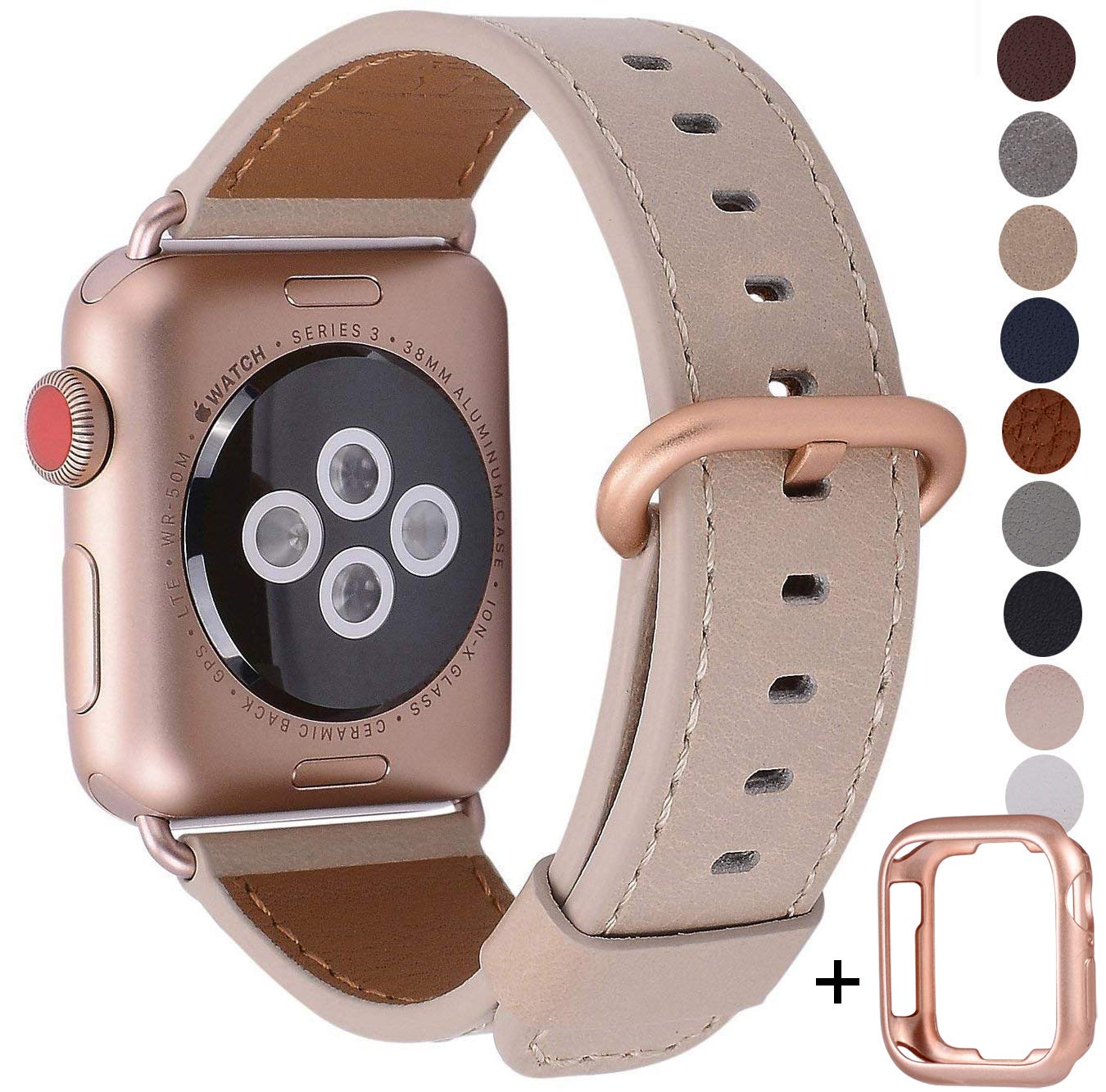 Rose Gold Apple Watch Leather Loop 38mm Compatible With Apple