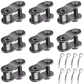 8 Pcs #35 Half Link Roller Chains Crank Links Roller Chain Offset Link 3/8" Pitch Standard Chain End Connector Split Links