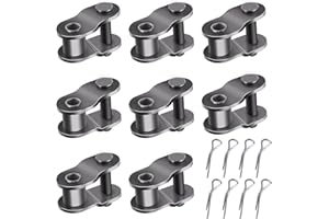 XTHROTSENK 8 Pcs #35 Half Link Roller Chains Crank Links Roller Chain Offset Link 3/8" Pitch Standard Chain End Connector Split Links