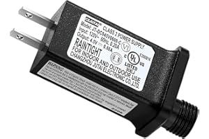 AIROADS 4.5V 0.6A Replacement LED Transformer Class 2 Power Supply Adapter Ip44 LED Light Controller Low Voltage Transformer for Christmas String Light Inflatable Decorations (4.5V2.7W 1PCS)