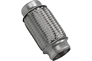 WestMotive, Exhaust Flex Pipe, 2"x6" Heavy Duty Stainless Steel Double Braid Flexible Tube