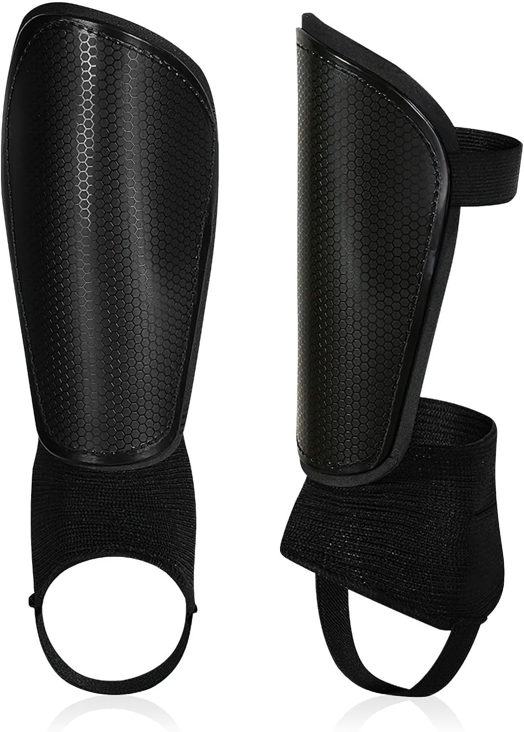 DAWRIS Football Shin Pads - Shin Guards with Ankle Protection - Protective Gear for Boys Girls Men