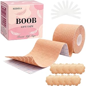3" Boob Tape & Breast Lift Tape for Women, Bra Tape for Large Breasts | Waterproof、Sweatproof & Comfortable, for Strapless &