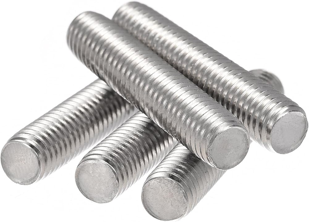 sourcing map M8 x 40mm Fully Threaded Rod 304 Stainless Steel Right Hand Thread