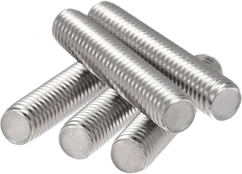 sourcing map M8 x 40mm Fully Threaded Rod 304 Stainless Steel Right Hand Thread