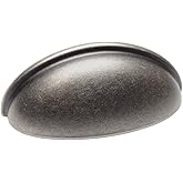 Cosmas 10 Pack 783WN Weathered Nickel Cabinet Hardware Bin Cup Drawer Cup Pull - 3" Inch (76mm) Hole Centers