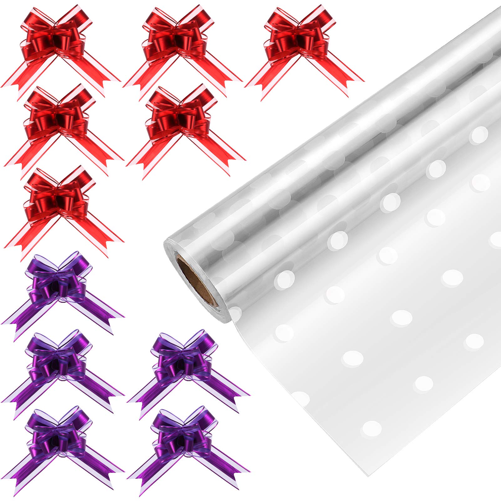 Cello Wrapping Paper Cellophane Wrap: 80CM X 30M Clear Plastic Cellophane Wrapping Transparent Celephane - 3 Mil Celophane for Baskets Flower Florist Roll Treats