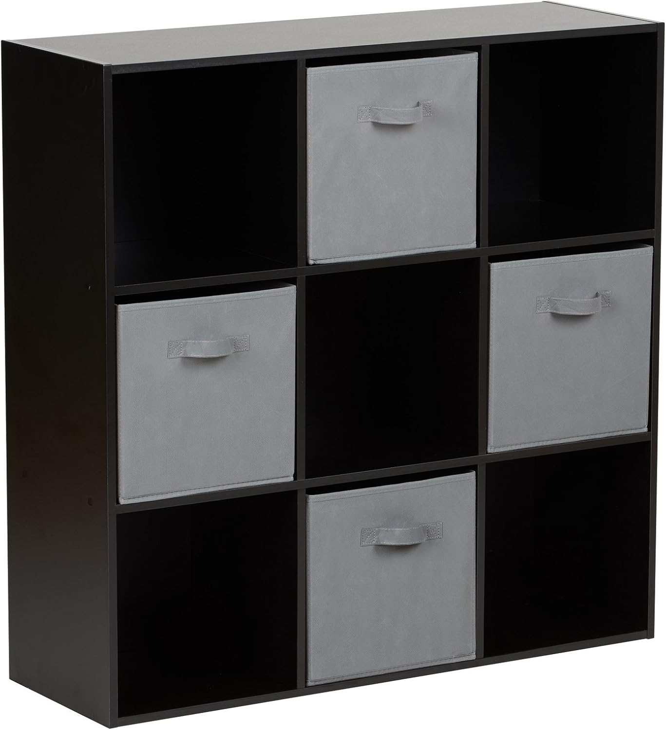 Hartleys Black 9 Cube Unit & 4 Grey Storage Drawers Amazon.co.uk