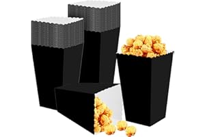 QYCX 100 Pack Popcorn Boxes Popcorn Bags Popcorn Bowls Disposable Paper Popcorn Containers Snack Treat Favor Box for Movie Ni