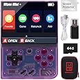 Miyoo Mini Plus Handheld Game Console with Hard Case, 3.5 Inch IPS Retro Screen Video Game Console, Built-in 64G TF Card 10000+ Games & 3000mAh Battery, Support WiFi