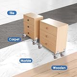 W B D WEIBIDA 3 Inch L-Shaped Casters with 4 Brakes 1000 LBS Pack of 4 view 7
