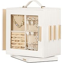 Amazon.com: Homde Valentine's Day gifts Jewelry Box 360° Rotating
