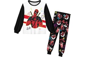 Marcobey Toddler Boys Heroes Character Print 2-Piece Pants Sets, Hoodie and Pants Outfit Set