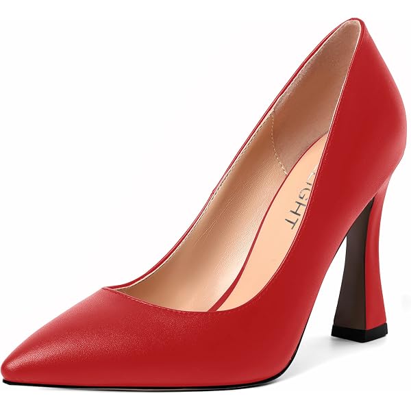 SKYSTERRY Women's Wedding High Heel Pumps – 4 Inch Pointed Toe Platform Pumps, Matte Buckle Dress Shoes
