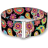 Buckle-Down Women's Cinch Belt Bobo Sugar Skull Paisley 23 to 42 Inch, Multicolor