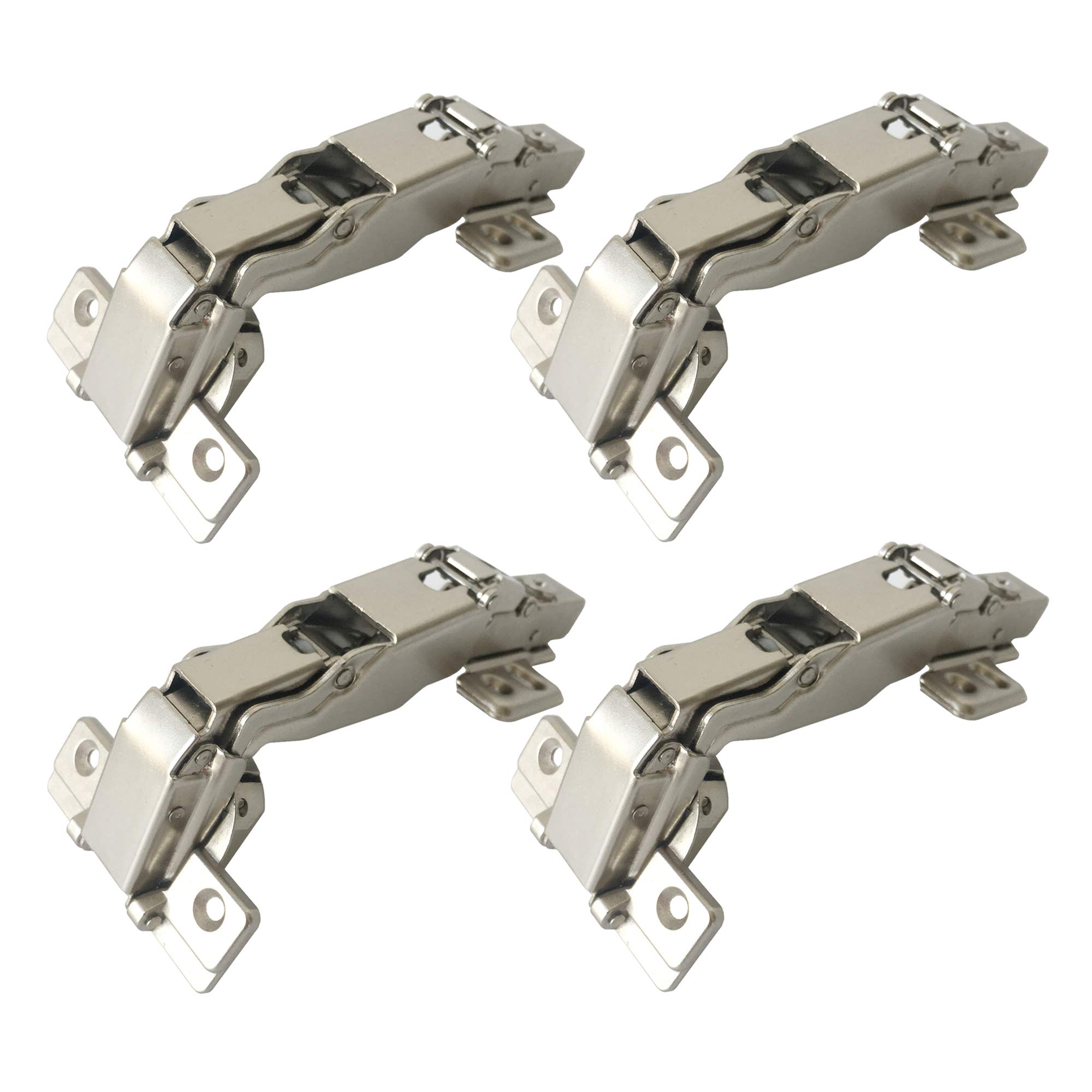 LIKERAINY 170 Degree Full Overlay Hinges 35mm with Damper Soft Closing Kitchen Cabinet Cupboard Wardrobe Door Hinge Pack of 4