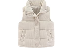 Happy Cherry Toddler Baby Unisex Sleeveless Winter Corduroy Vest Jacket Yellow 1-10Y