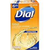 Dial Gold Antibacterial Soap - Six Individual Wrapped 4 oz Bars