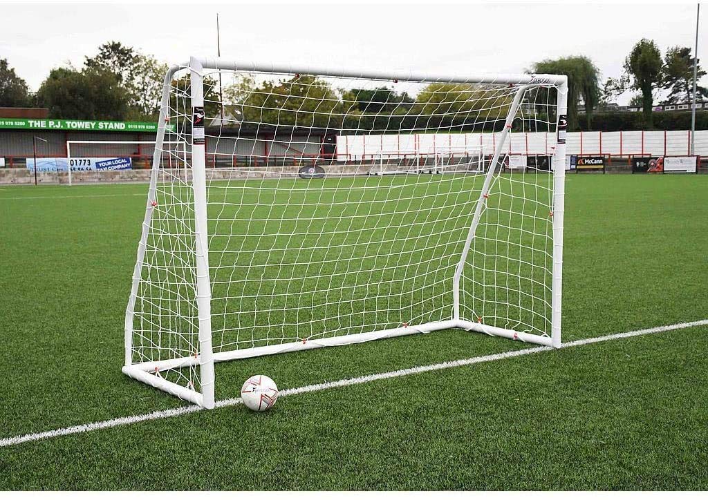 Precision Training Unisex' s Trg303 Football Match Goal, White, 3m X 2m